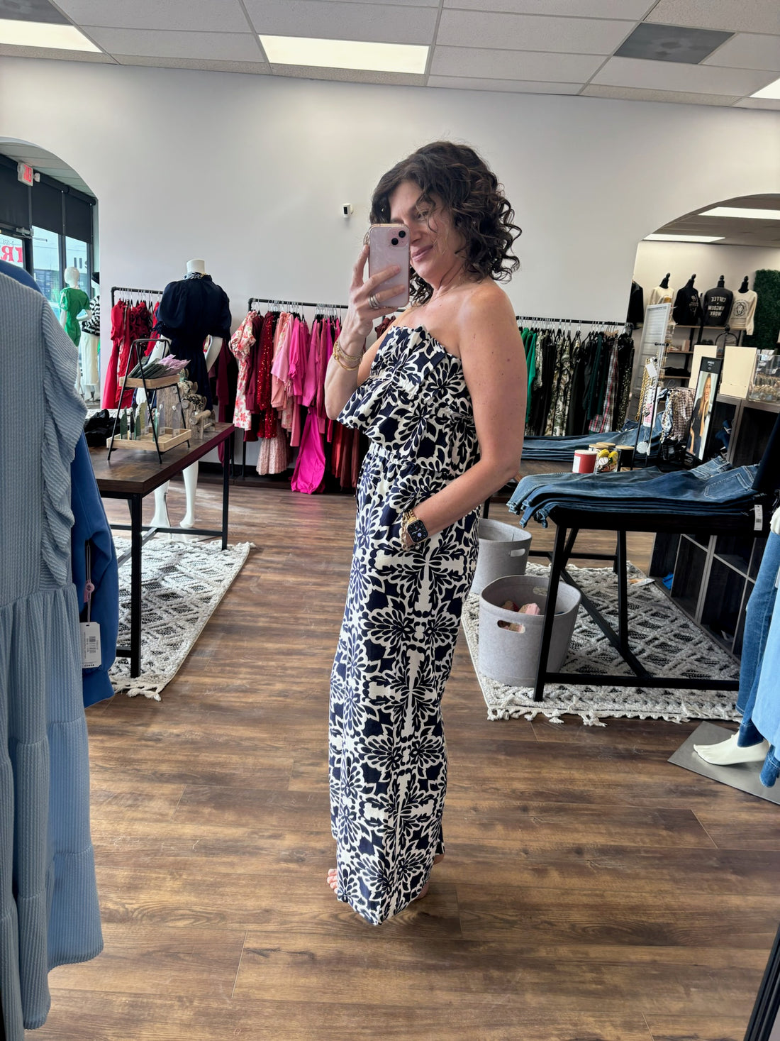 Santorini Nights Strapless Jumpsuit