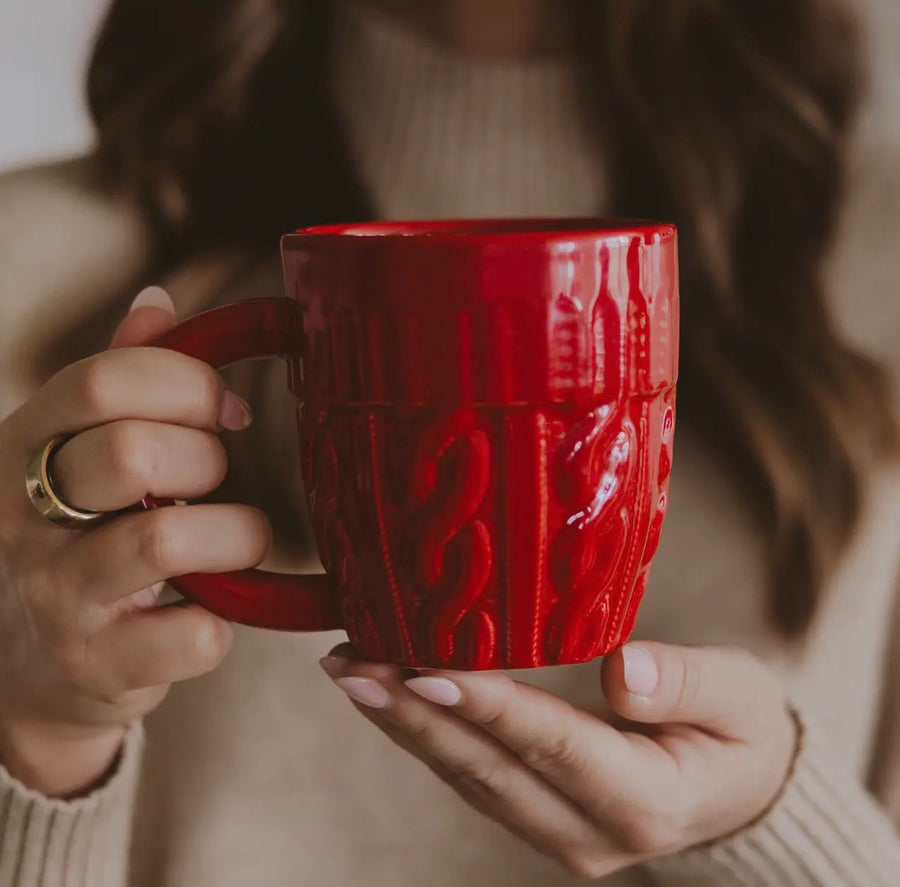 Cable Sweater Coffee Mug