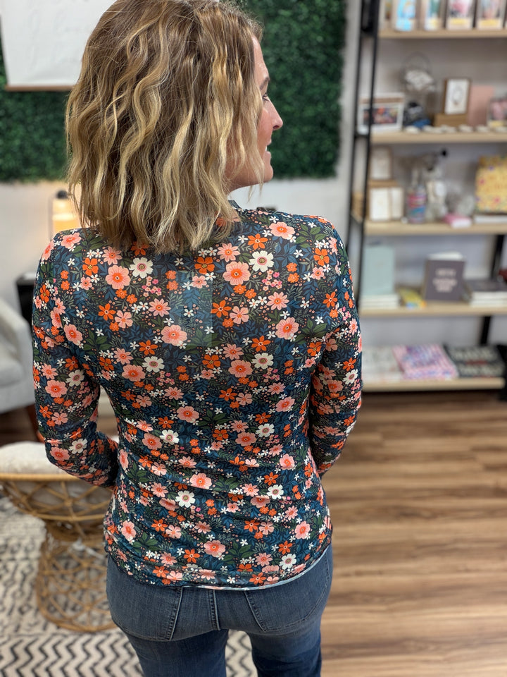 Kate Mesh Top - Garden Bloom