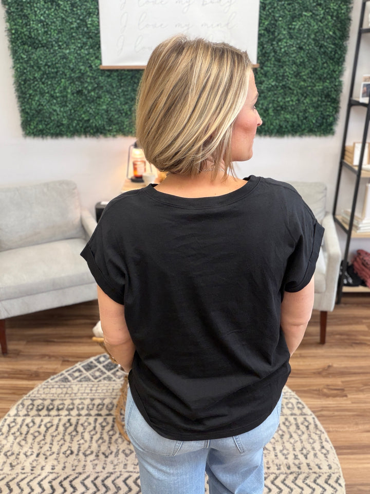 Flag Patch Tee - Black