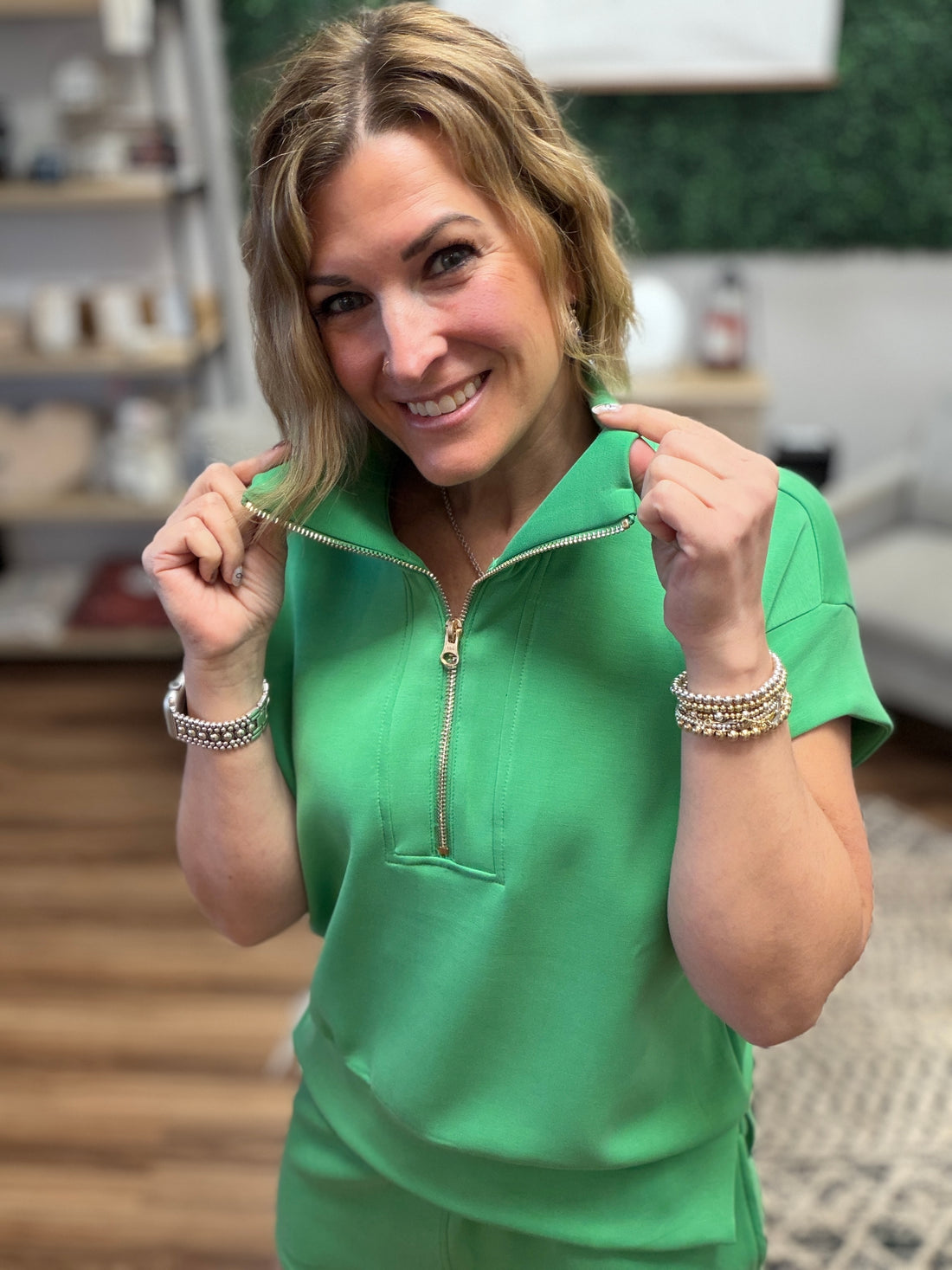 Laguna Half-Zip Ace Set - Green Pop