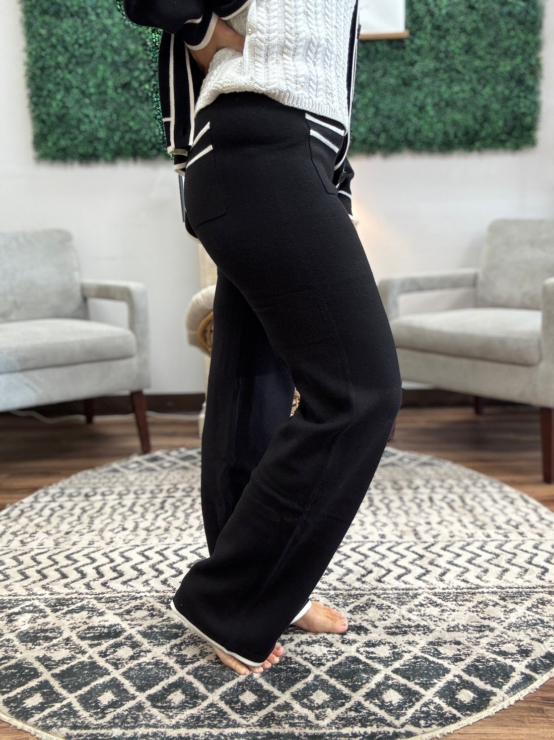 Sweater Boot Cut Pants