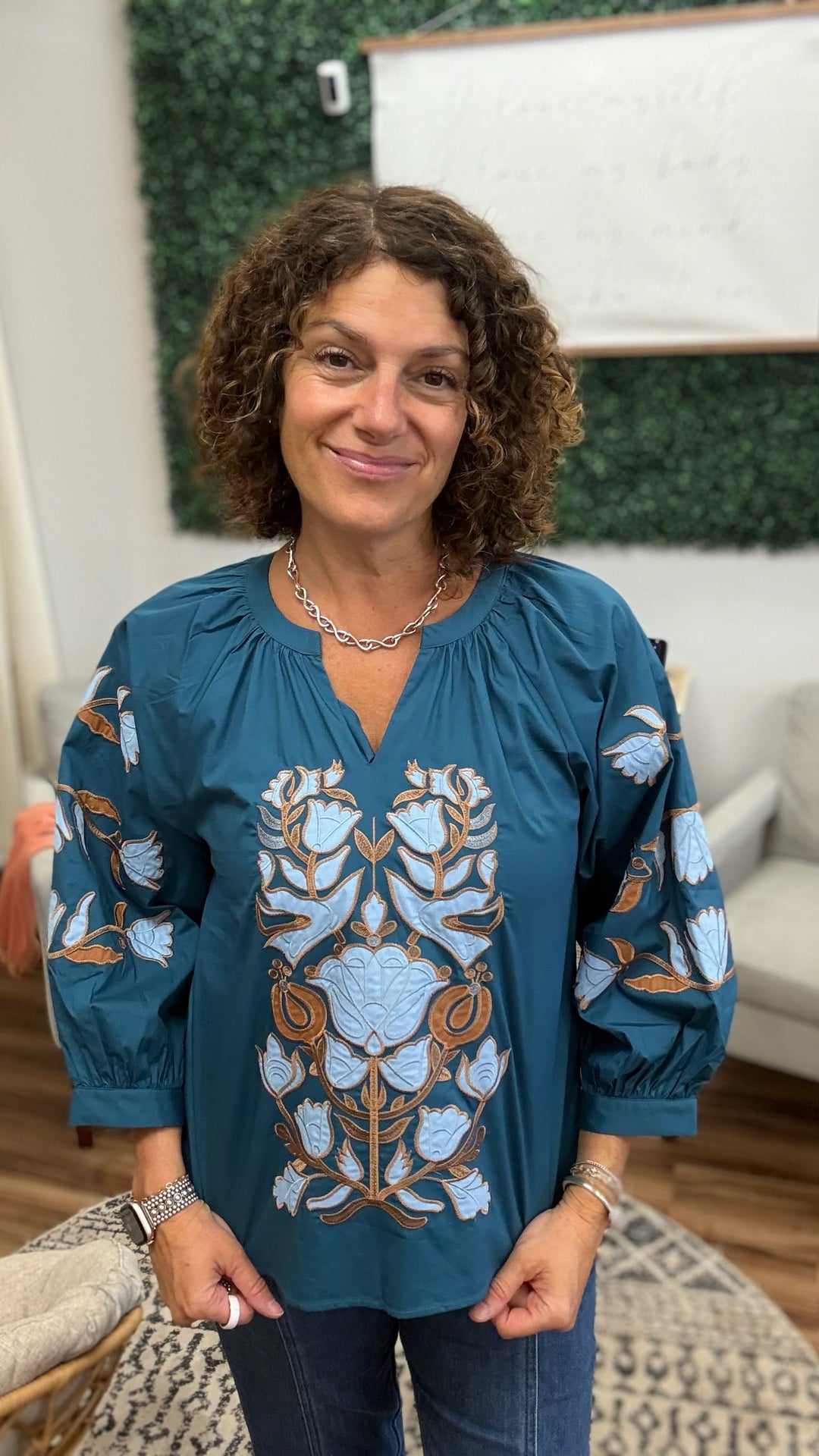 Bluebell Embroidered Blouse