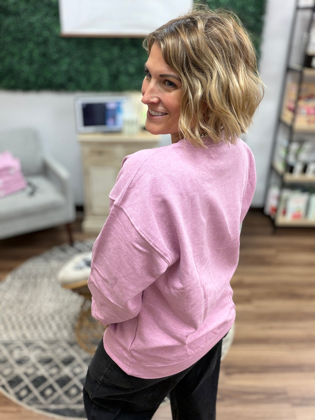 Bubblegum Santa Sweatshirt