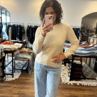 Samantha - Crewneck Pullover Sweater - Cream