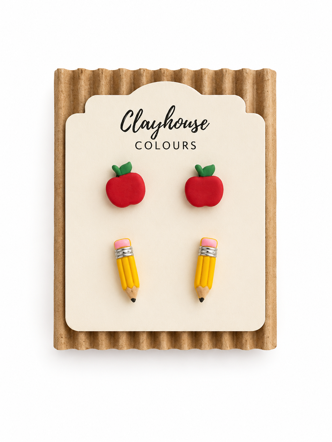 Clay Teacher Stud Earrings