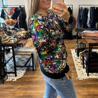 In the Spotlight Sequin Top - Multi Color