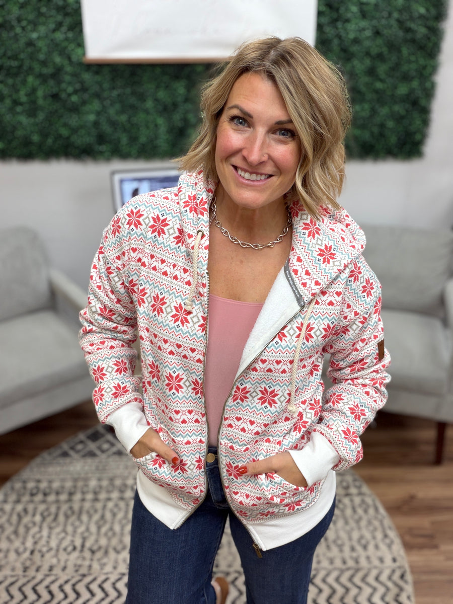 Comfort Zone FullZip - Frosted Fairisle