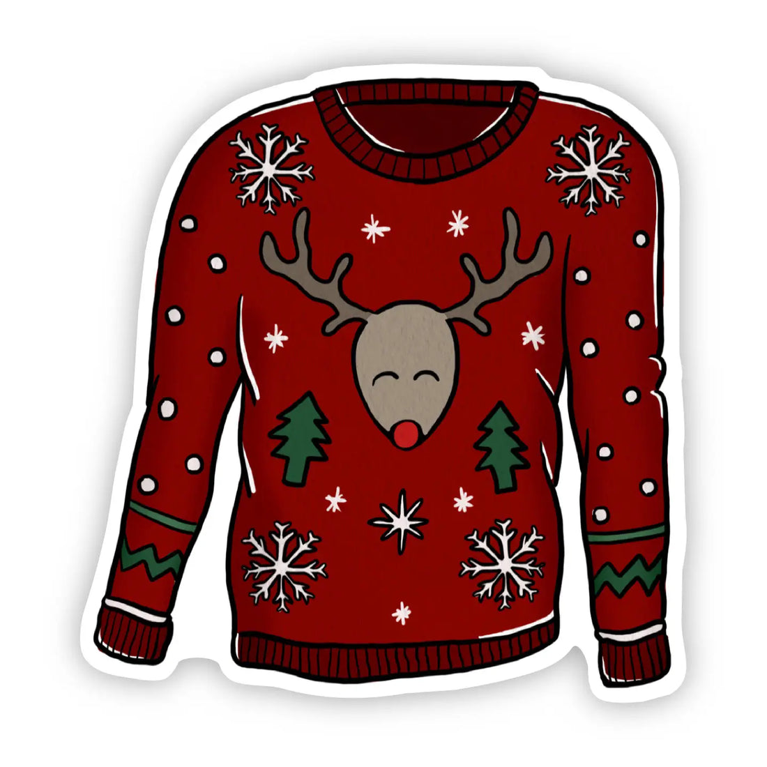 Reindeer Sweater Sticker