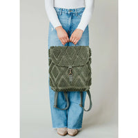 Textured Diamond Backpack - Forest