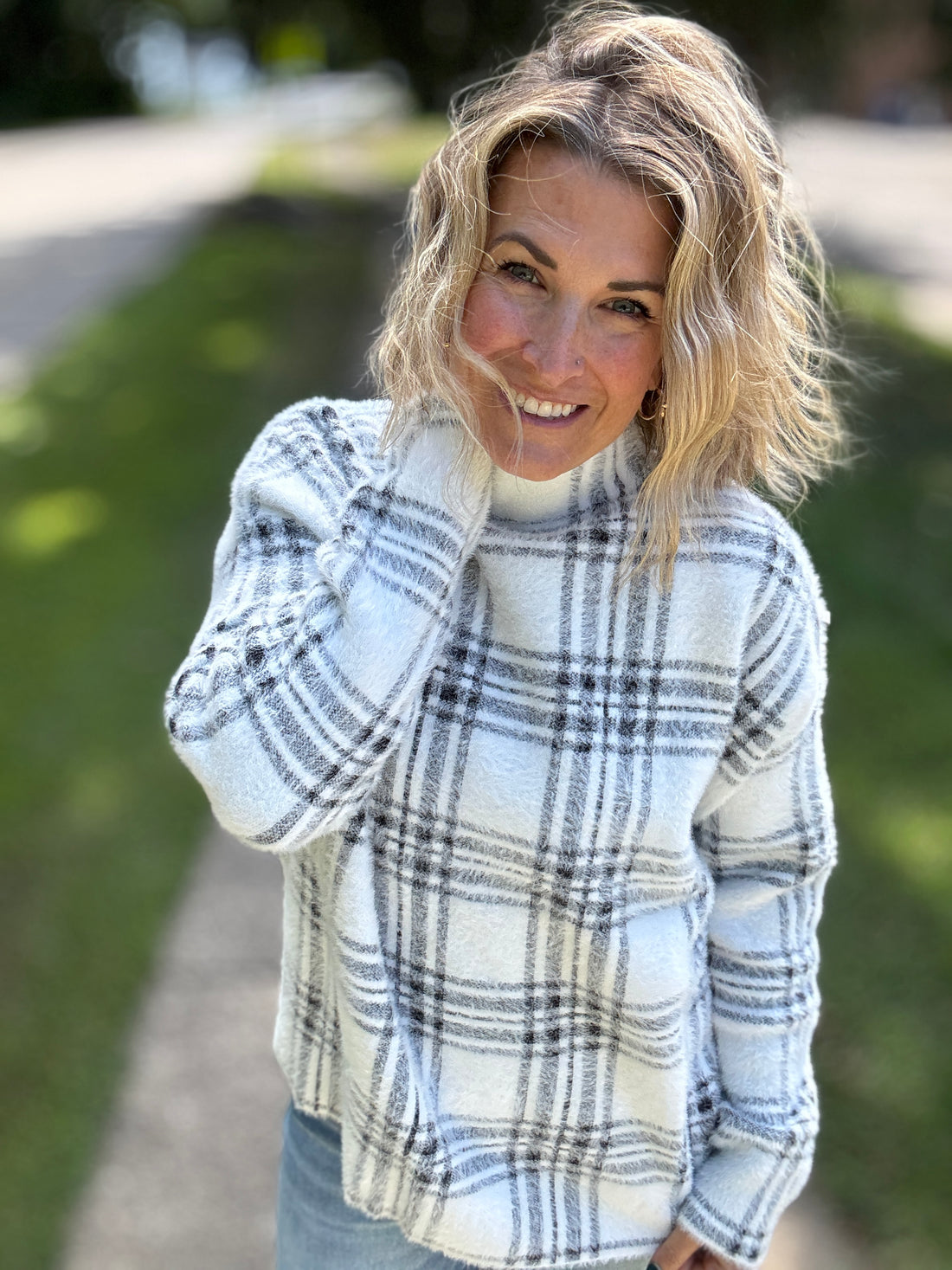The Snowfall Plaid Sweater