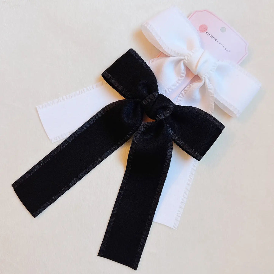 Lovely Edges Bow Hairclip - Set of 2