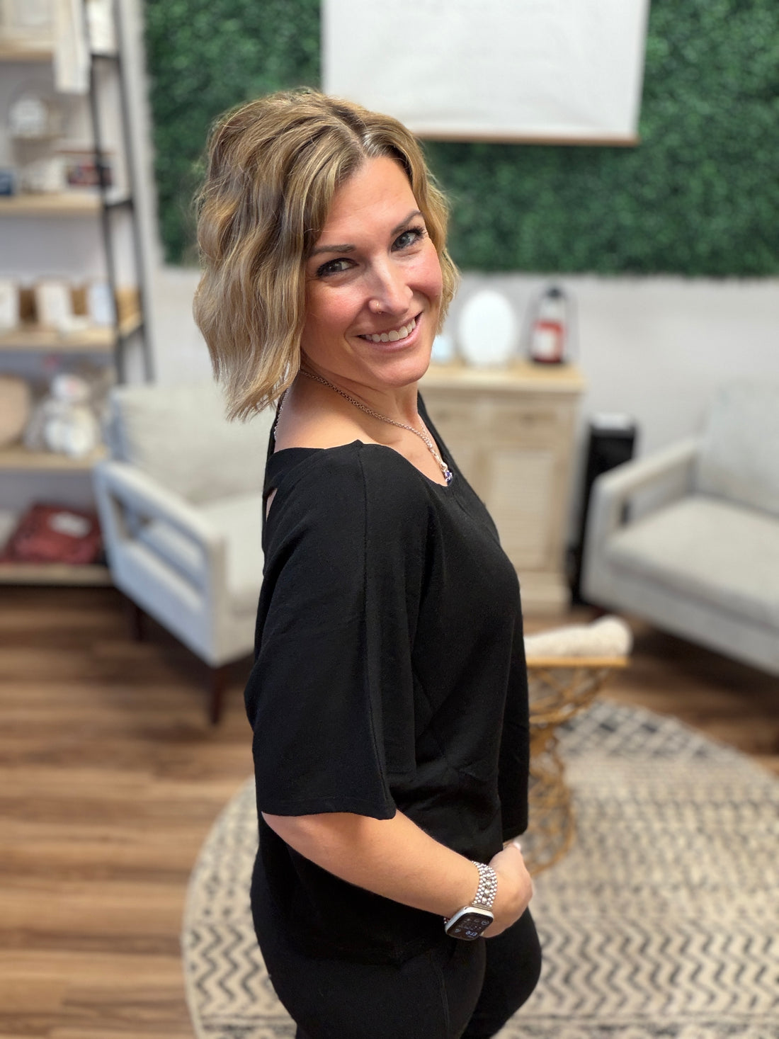 Off Duty Crossback Top - Black