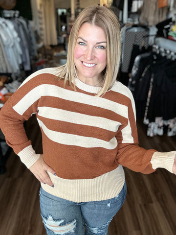 Celia - Striped Oversized Sweater