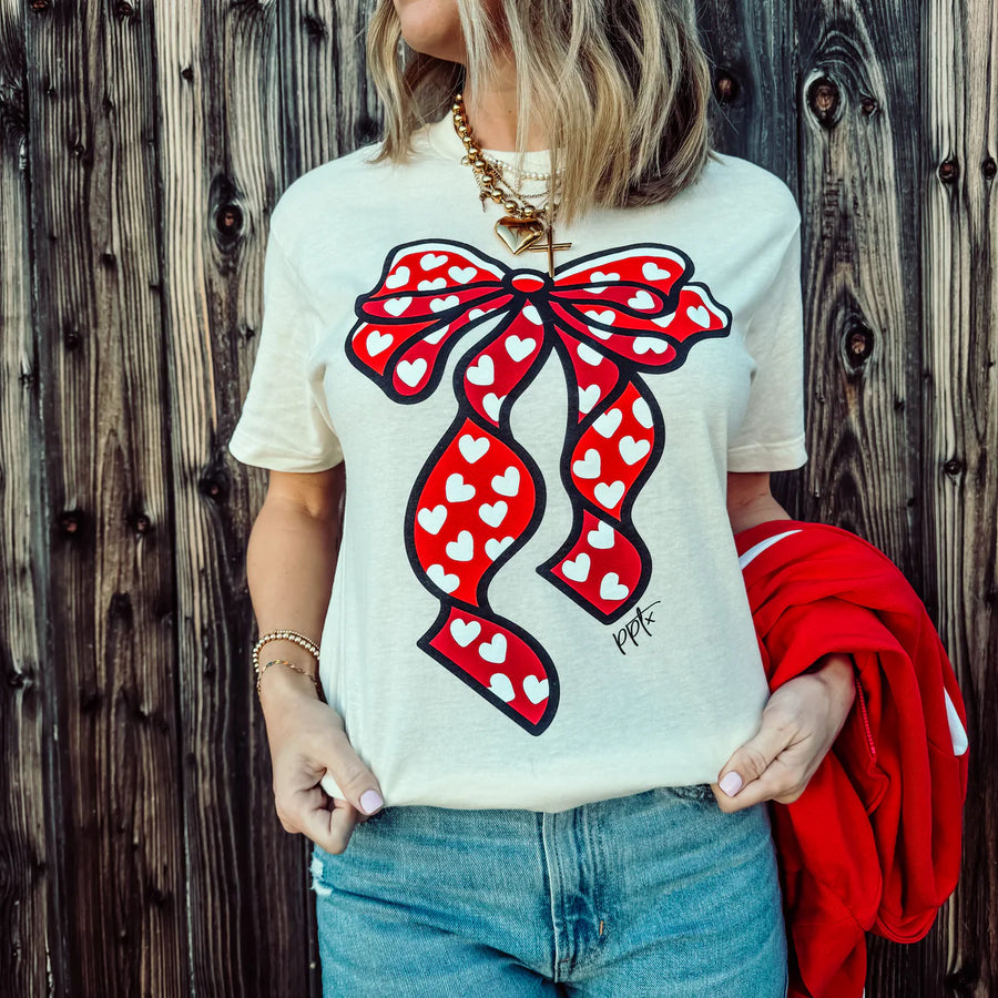 Big Heart Bow Valentine Tee