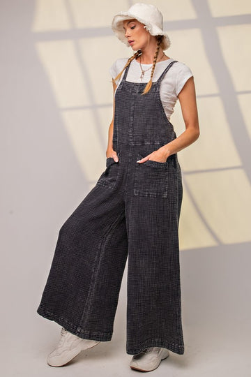 Sharon - Washed Cotton Jumpsuit Overalls