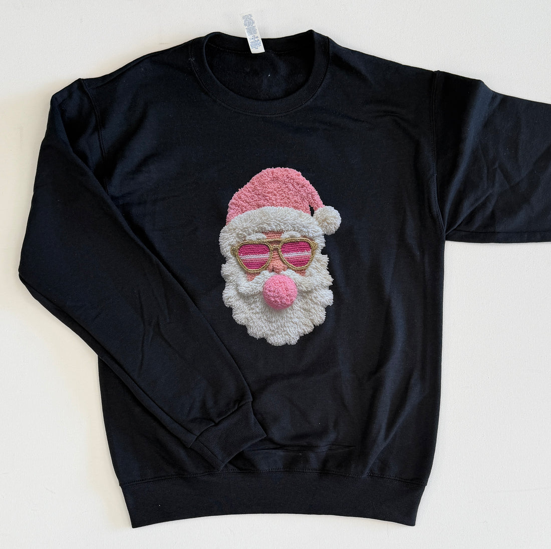 Bubblegum Santa Latch Hook Graphic Sweatshirt - ADULT  | SPECIAL ORDER