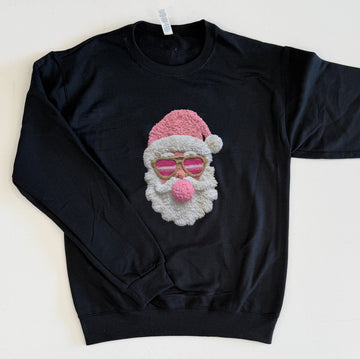 Bubblegum Santa Latch Hook Graphic Sweatshirt - ADULT  | SPECIAL ORDER