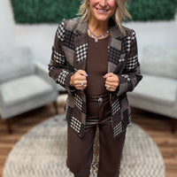 Patchwork Plaid Blazer