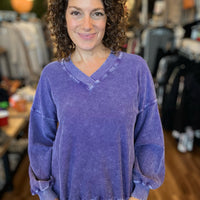Beau - Long Sleeve French Terry V-Neck