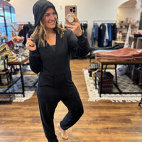 Karina - Long Sleeve Jumpsuit - Black