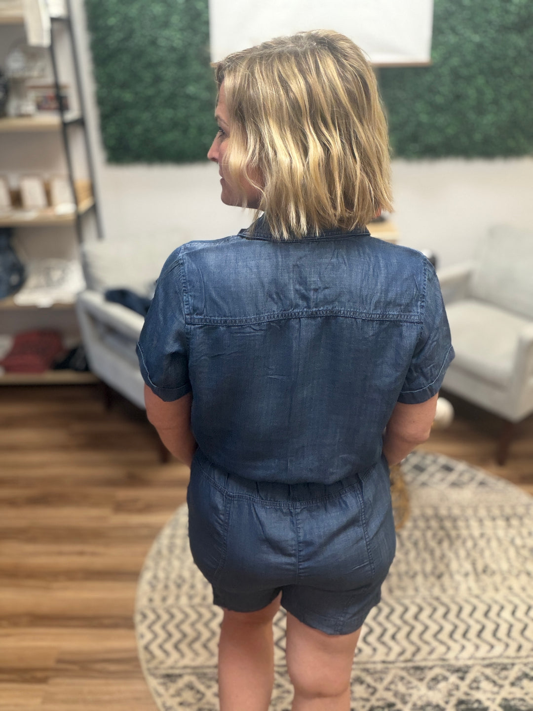Liverpool - Short Sleeve Romper with Self Tie
