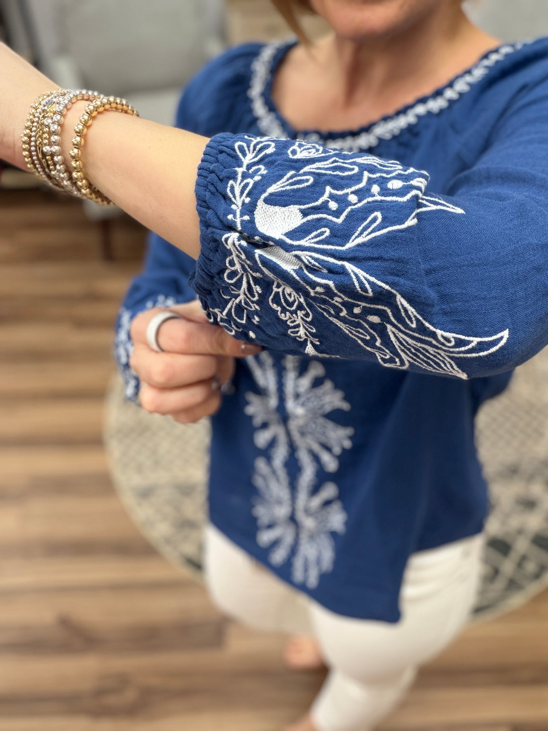 Liverpool - 3/4 Sleeve Woven Top