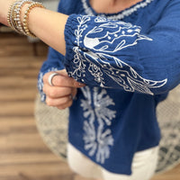 Liverpool - 3/4 Sleeve Woven Top