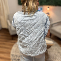 Quilted Chambray Vest