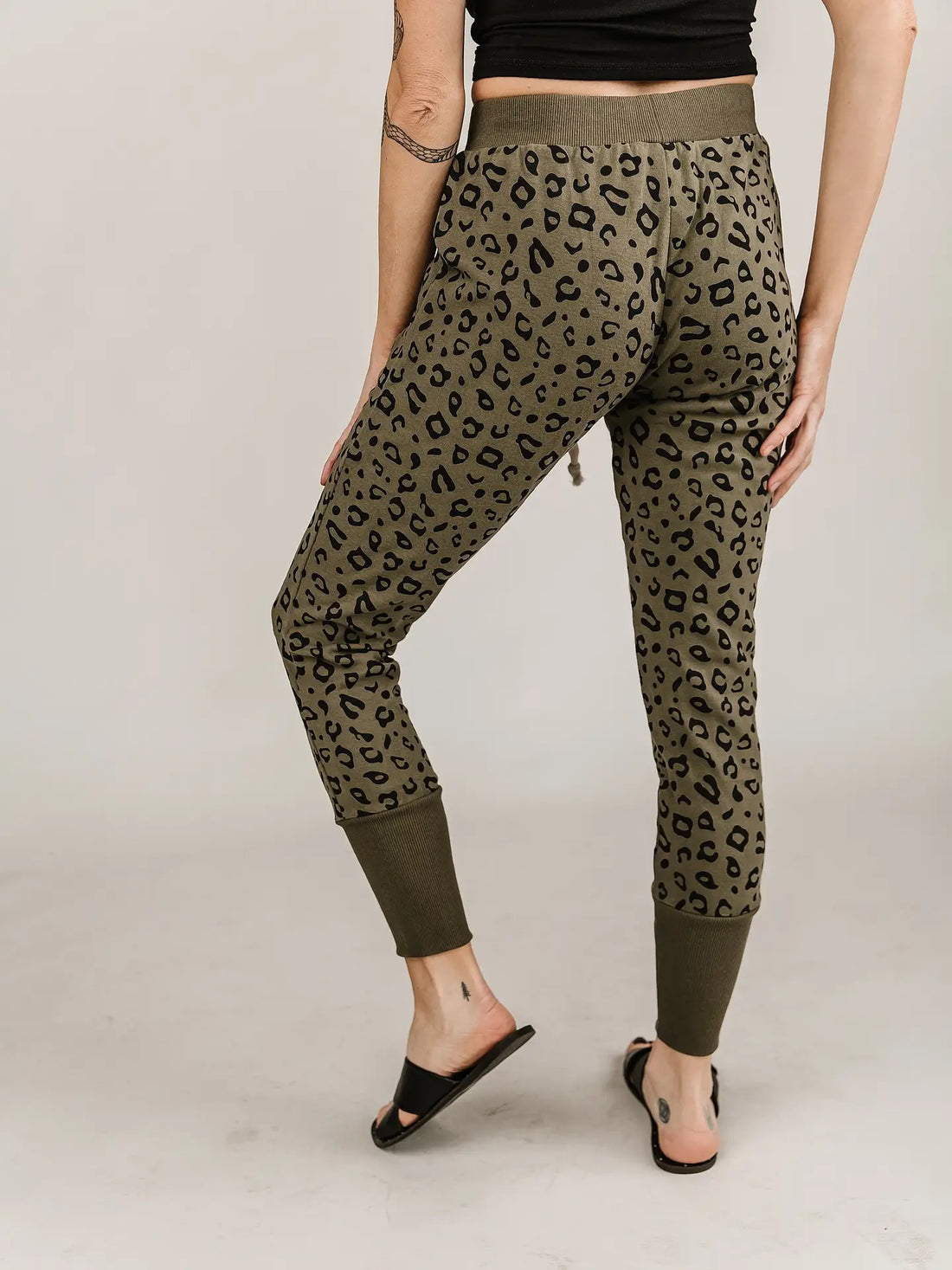 Ampersand Olive Leopard Joggers