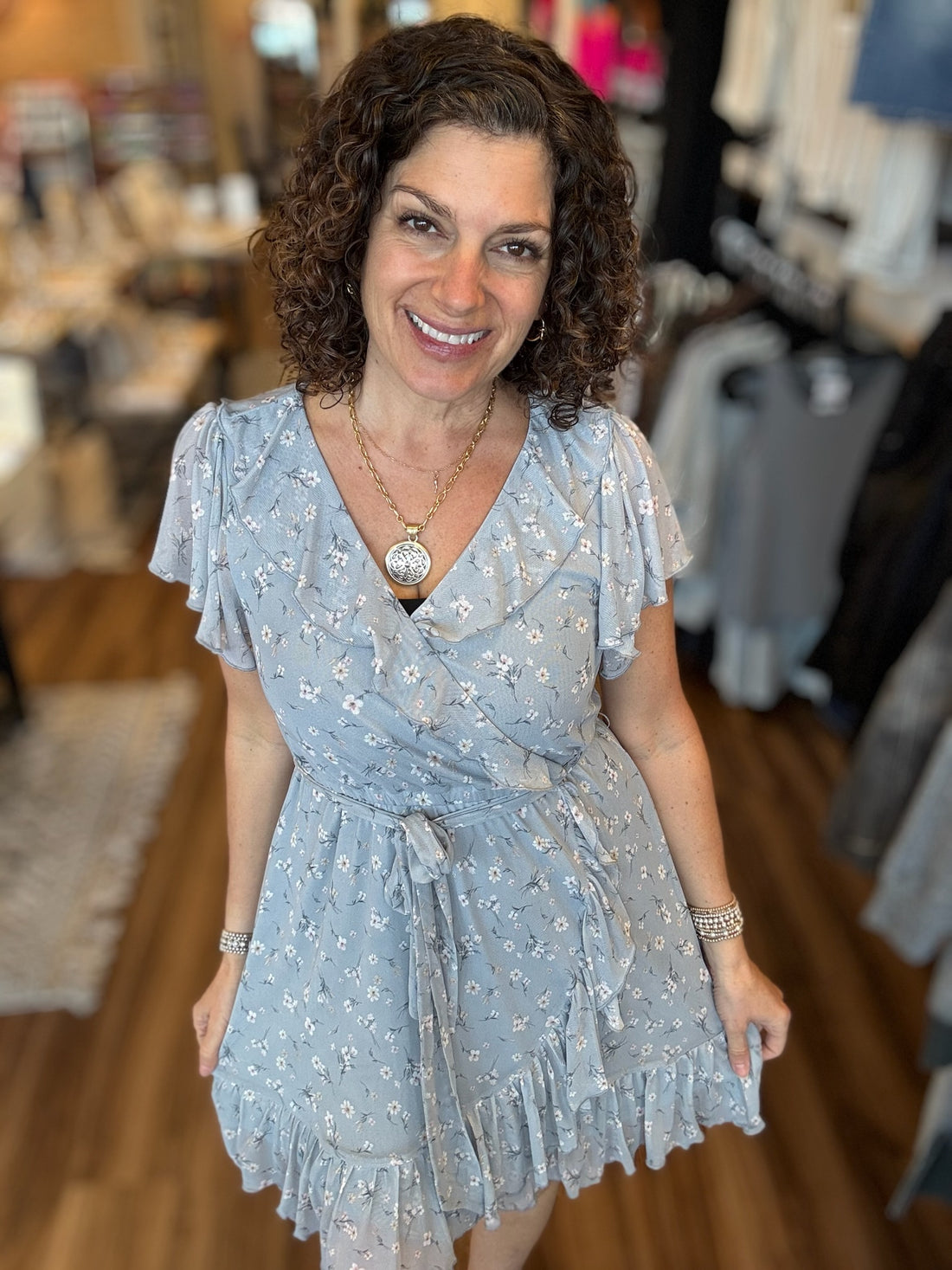 The Bluebell Ruffle Wrap Dress