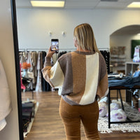 Colorblock Dolman Sleeve Sweater