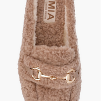 MIA Limited Edition Camel Faux Shearling Slide