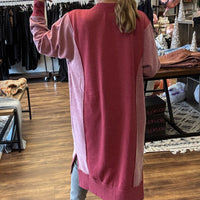 Desi Sweatshirt Cardigan - Maroon