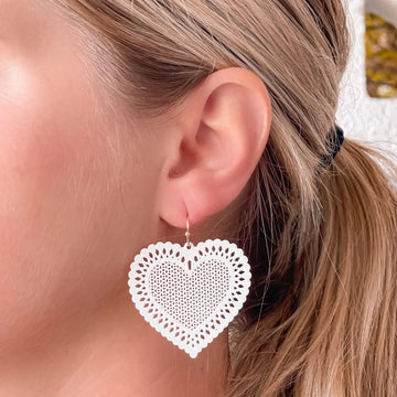 Filigree Heart Dangle Earrings