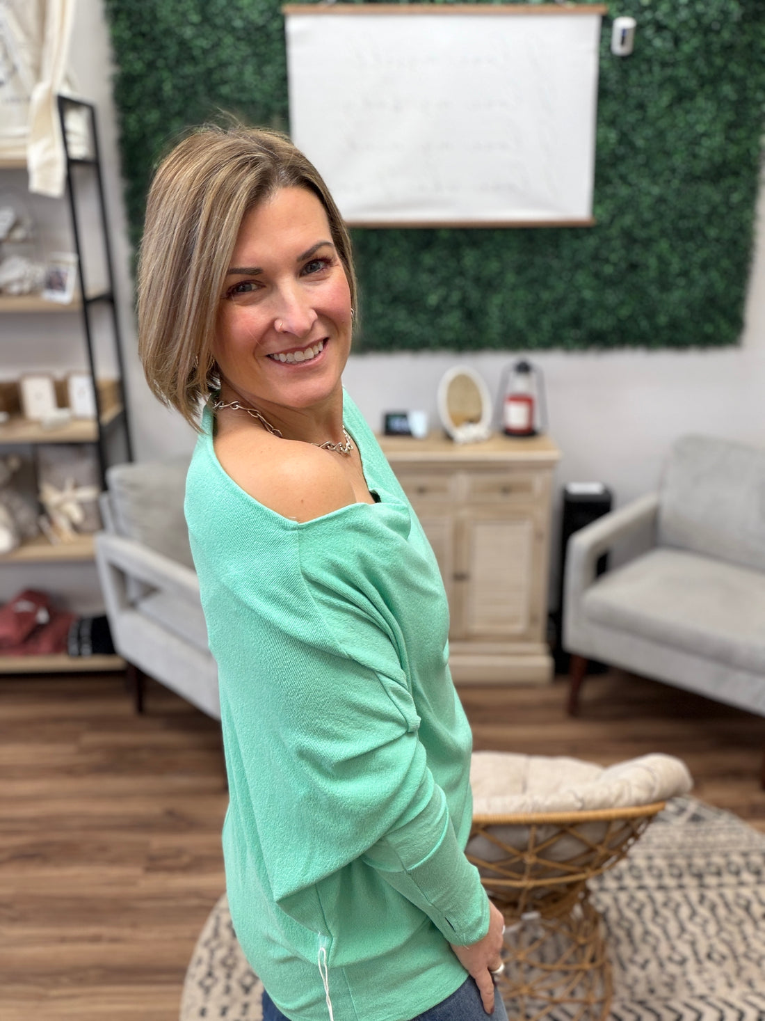 Day to Night Dolman - Seafoam