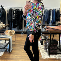 In the Spotlight Sequin Top - Multi Color