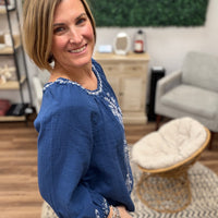 Liverpool - 3/4 Sleeve Woven Top