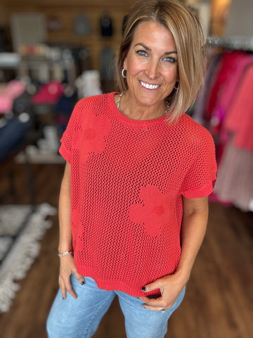 Bloom & Go Crochet Sweater Top