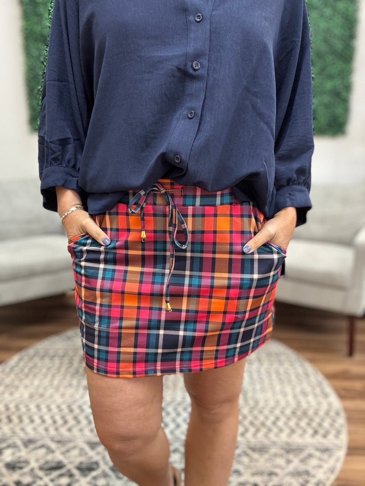 Best Ever Skort - Patterned in Plaid