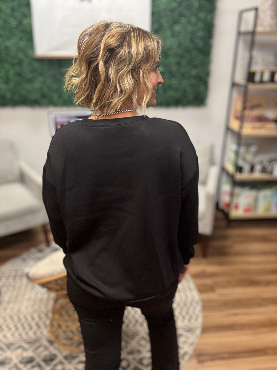 Merry & Bright Chenille Letter Luxe Pullover