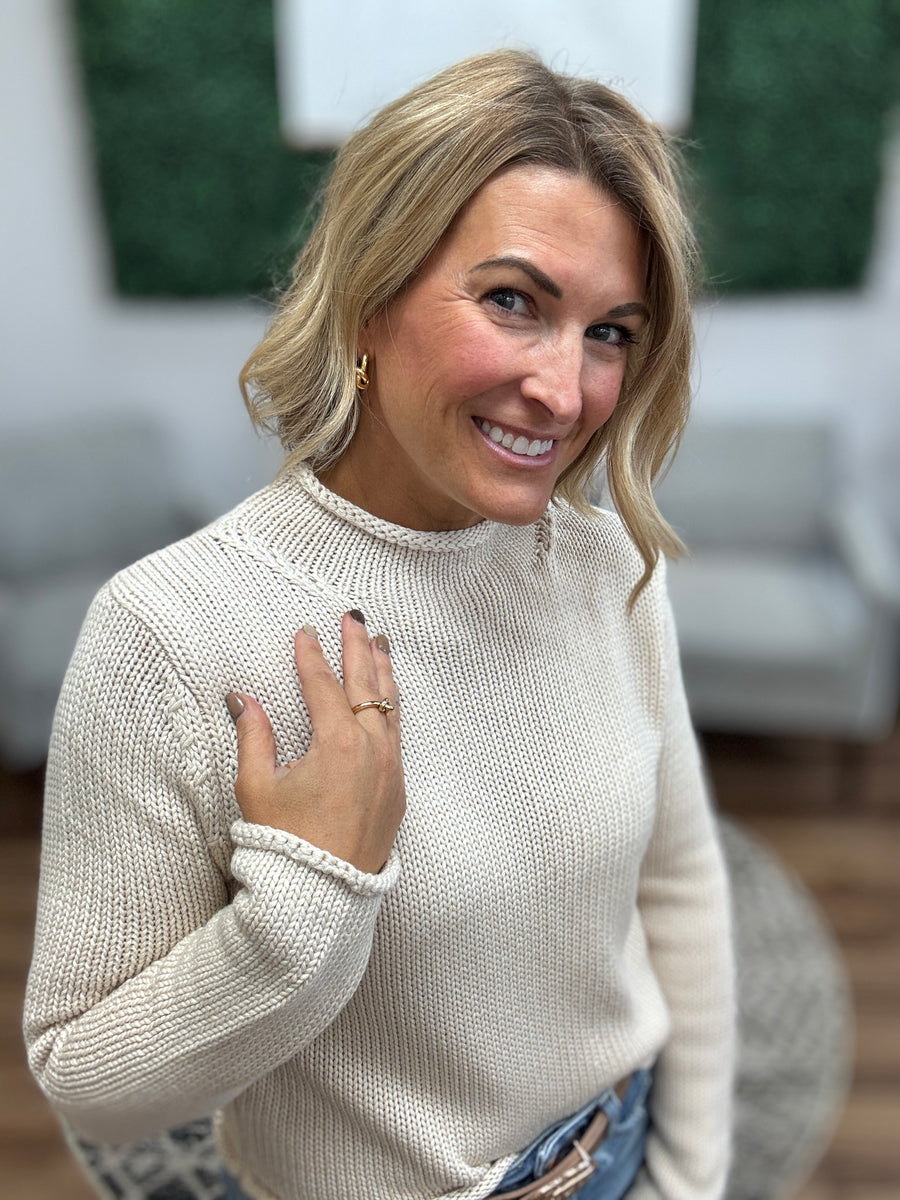 The Classic Knit Sweater - Cream