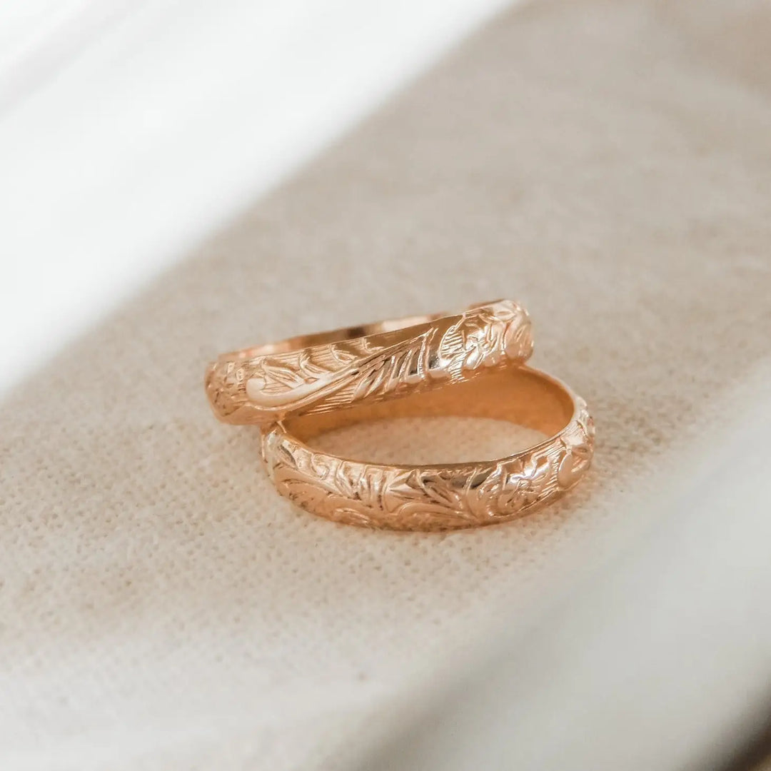 Floral Band Stacking Ring