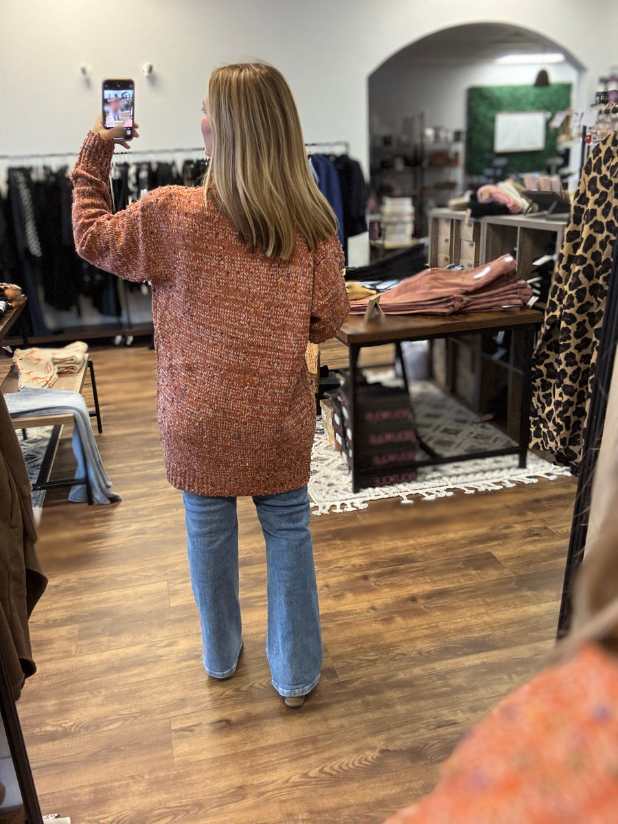 Miley Dot Cardigan - Pumpkin