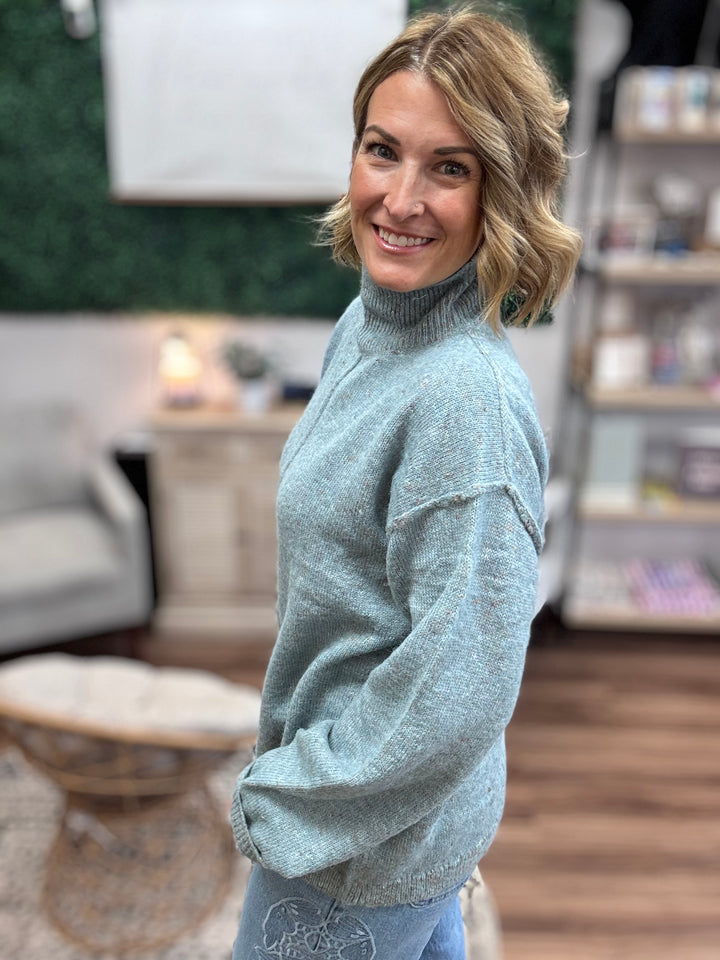 Autumn Haze Mock Neck Sweater