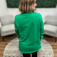 Miley - Vintage Quarter Zip Pullover - Green