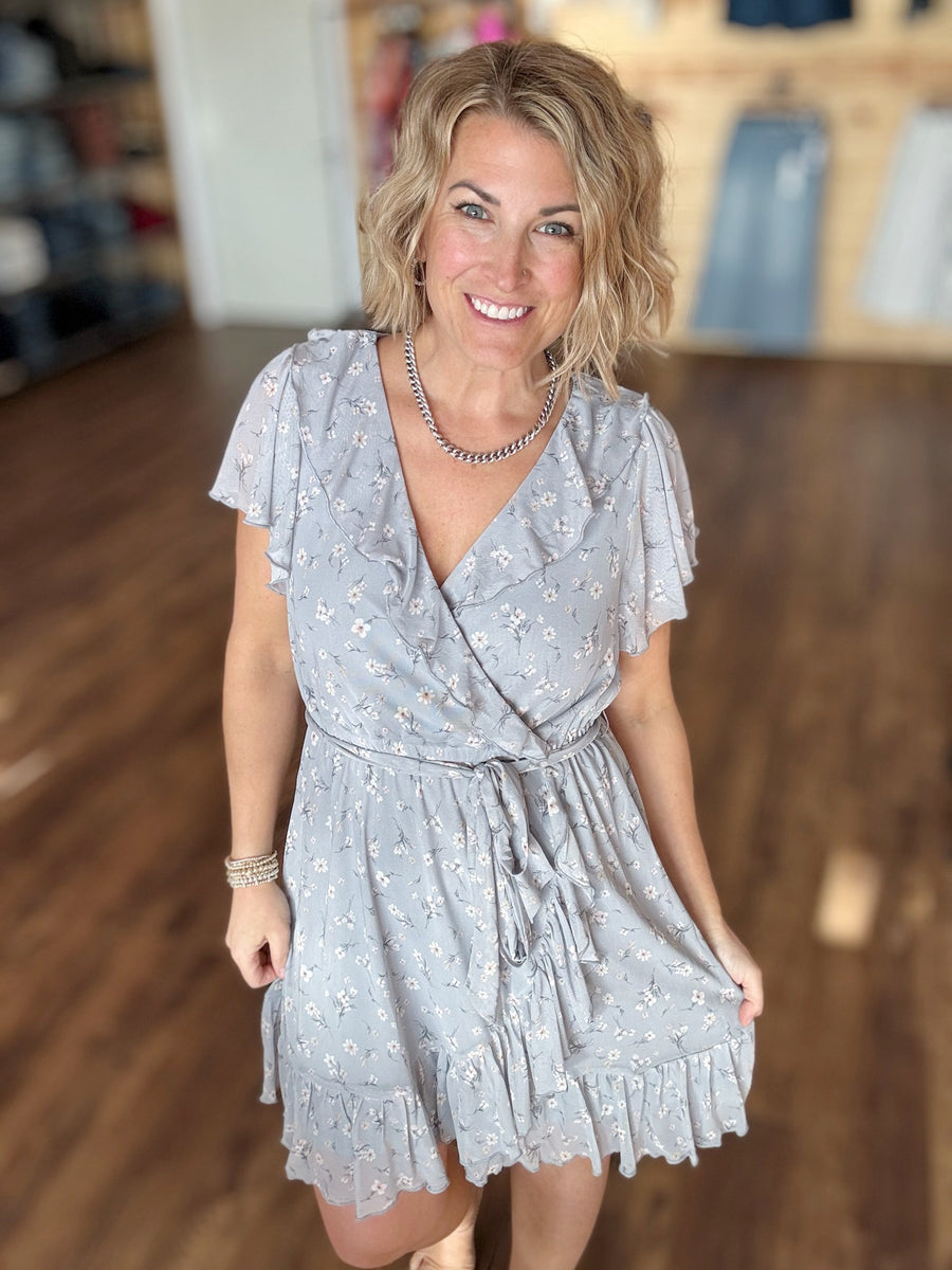 The Bluebell Ruffle Wrap Dress