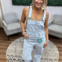 Dahlia Striped Overalls