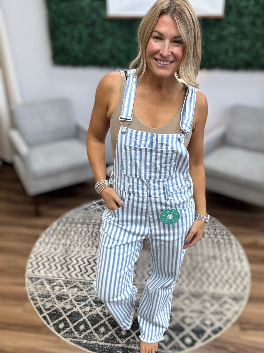 Dahlia Striped Overalls