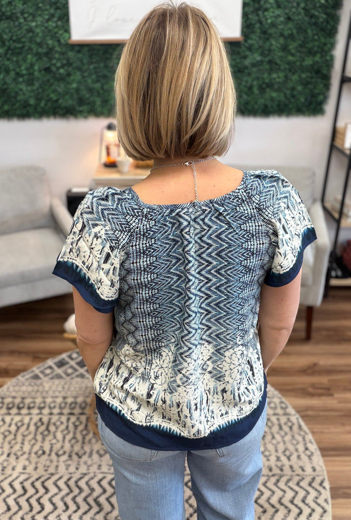 Liverpool - Woven Top with Front Tie